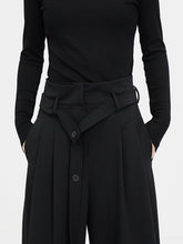 High Waisted Belted Straight Leg Pants